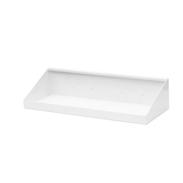 18 In. W x 6-1/2 In. D White Epoxy Coated Steel Shelf for LocBoard